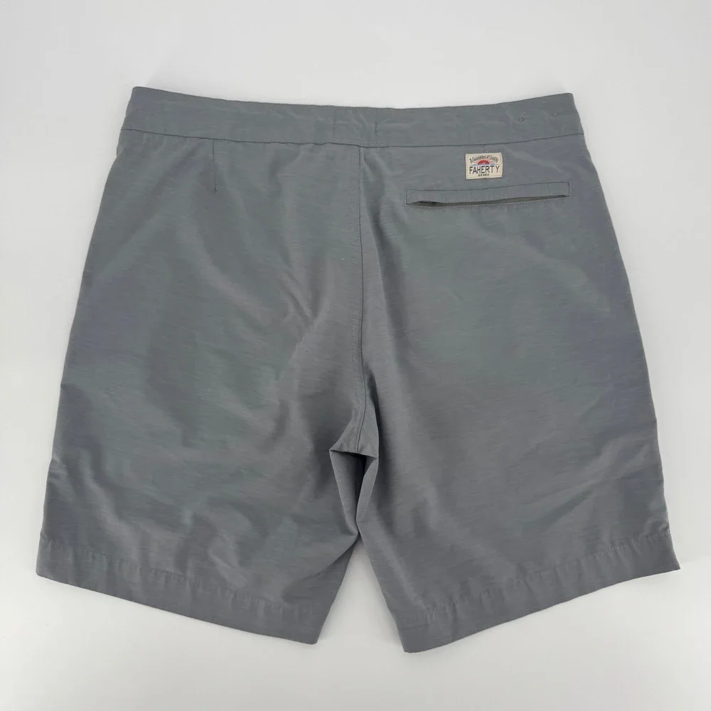 Faherty All Day‎ Shorts Mens 34 Grey Hybrid Performance Boardshorts Quick Dry